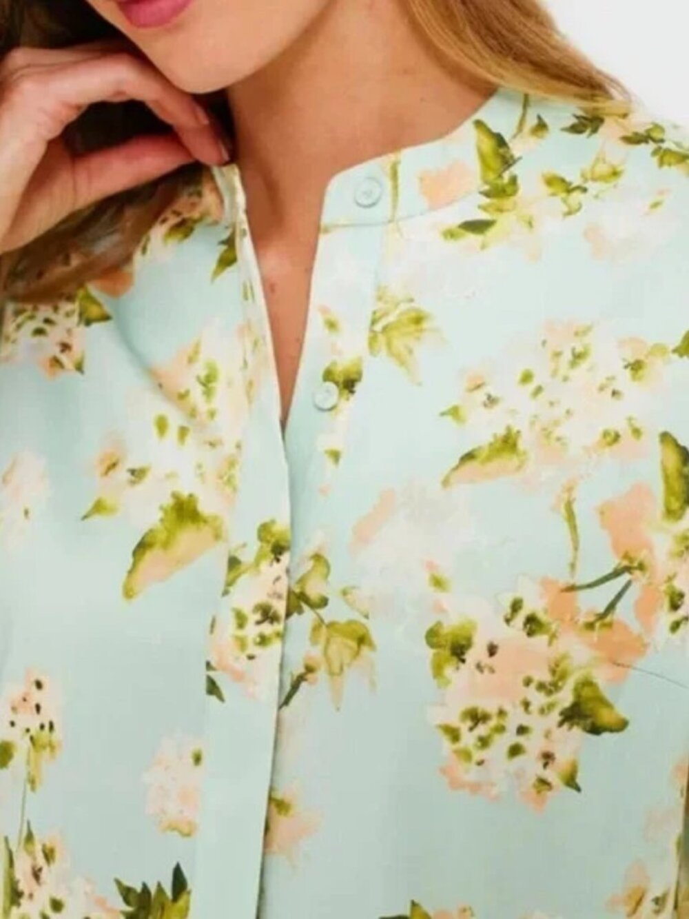 Tuckernuck Aqua Watercolor Royal Shirt Dress - Picture 2 of 10